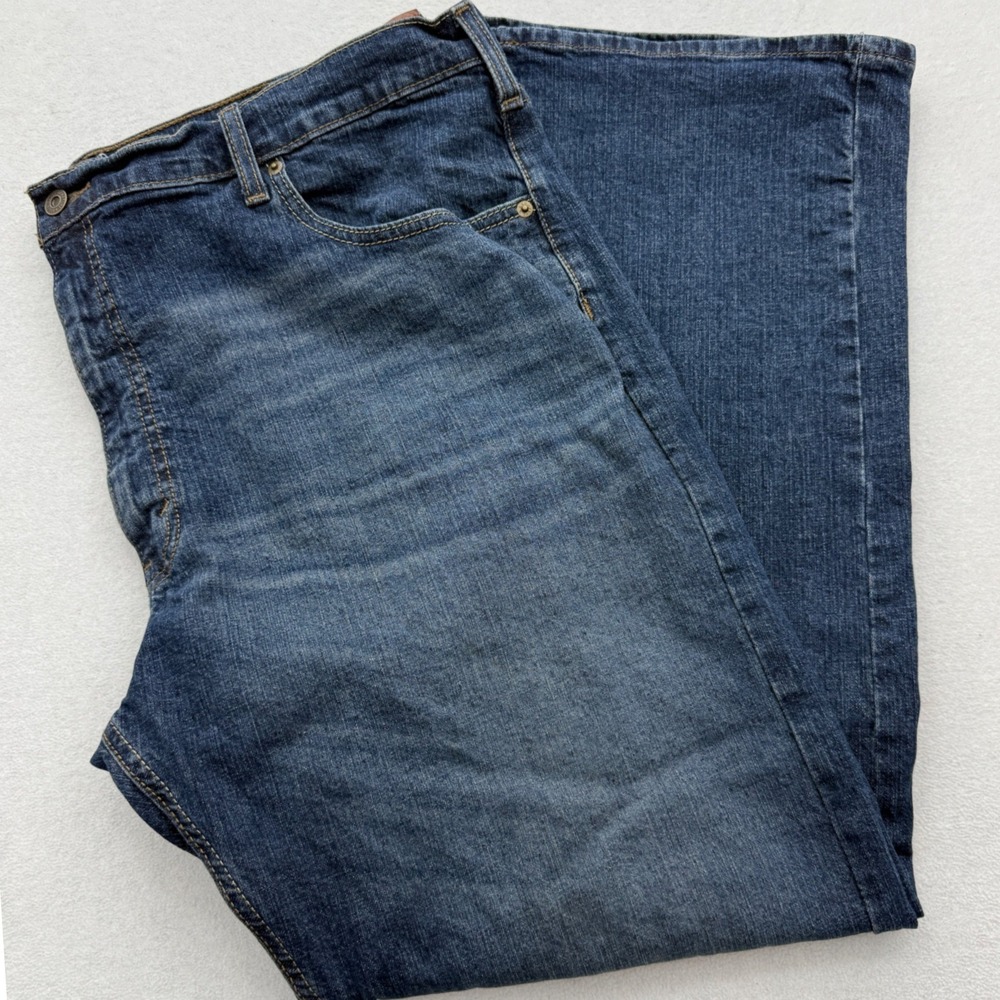 Levi‎ Strauss Gold Label Mens W44 L30 Bootcut Jeans Dark Wash Stretch Casual